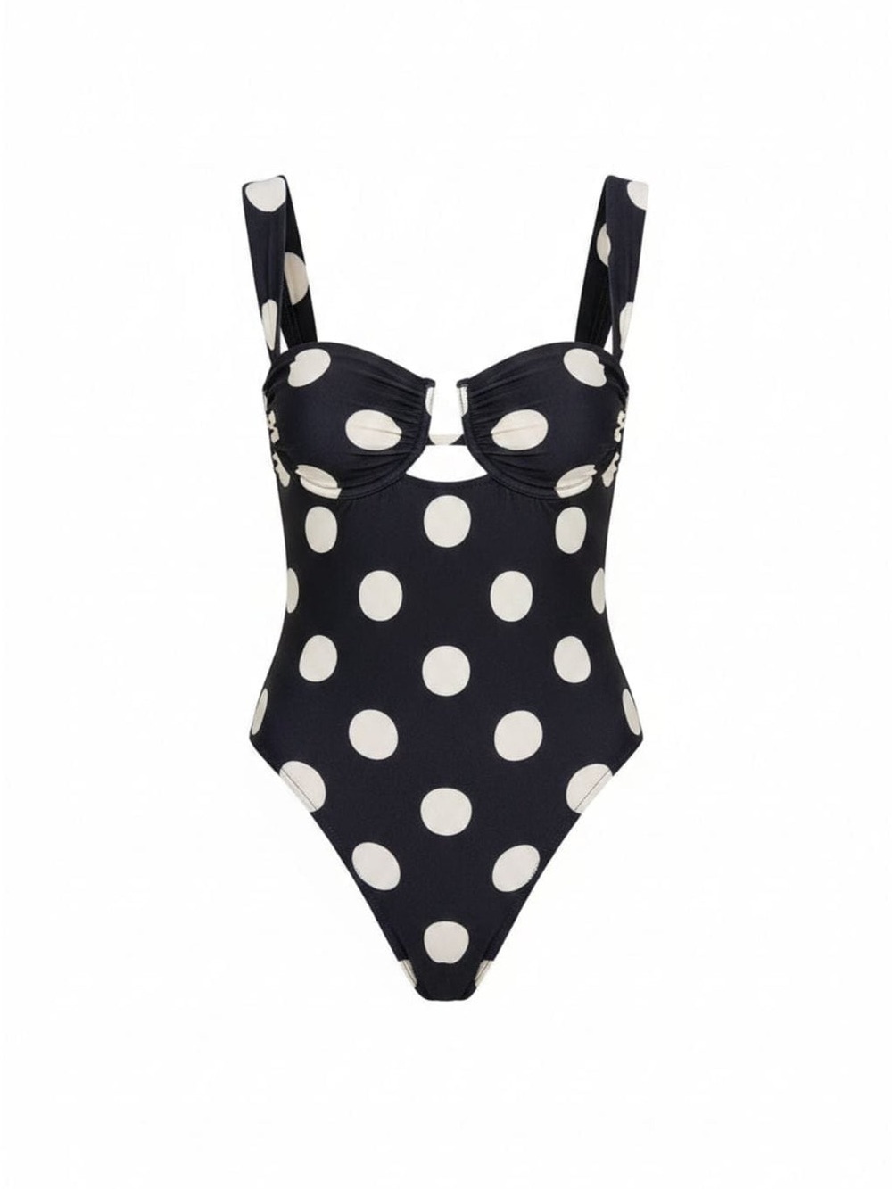Montce Bella One Piece Swimsuit Polka Dot Underwire High Support L NWOT - Picture 2 of 8